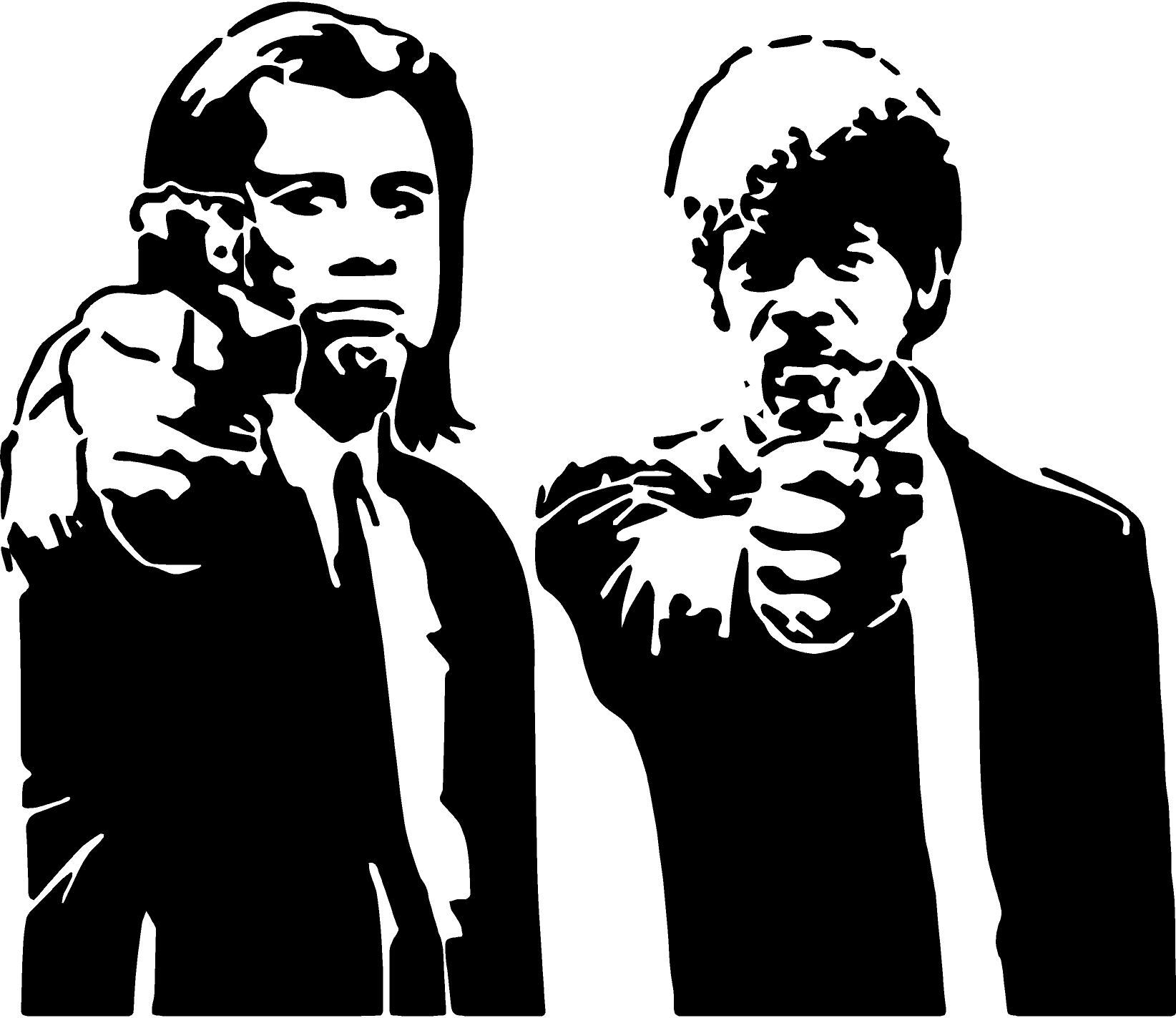 Iconic Pulp Fiction Silhouette Size X With Free 1644x1423 Iconic Pulp Fiction Silhouette Size X With Free