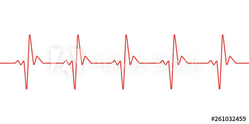 500x250 Pulse Line Vector Template