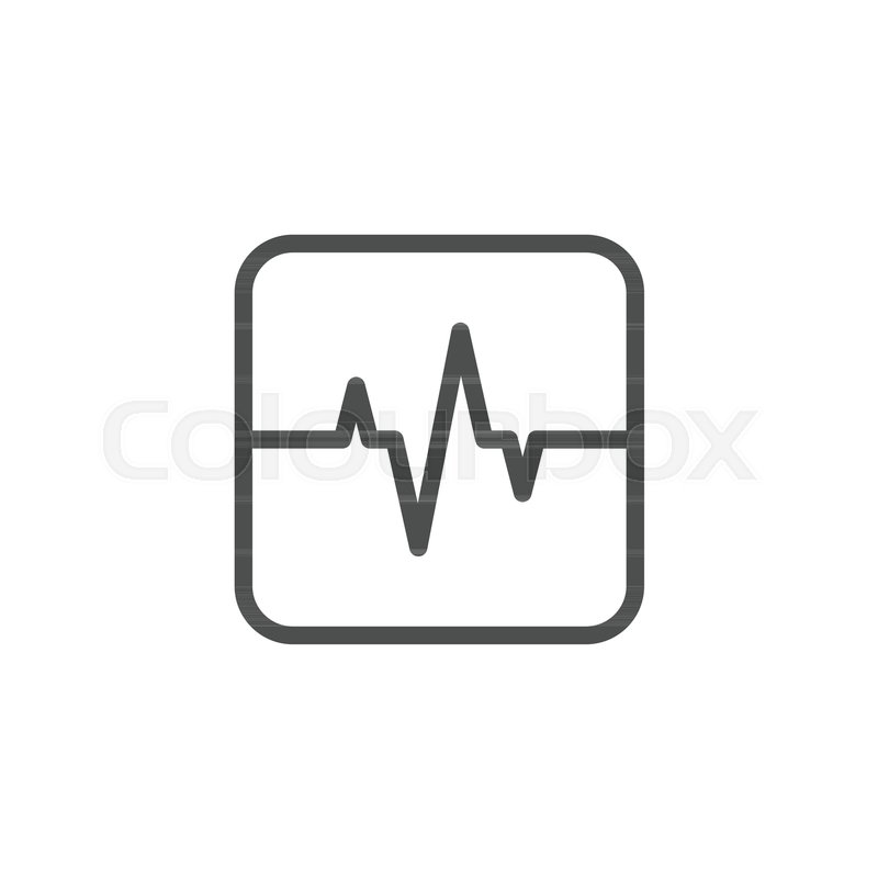 800x800 Heart Pulse Line Icon Isolated On Stock Vector Colourbox