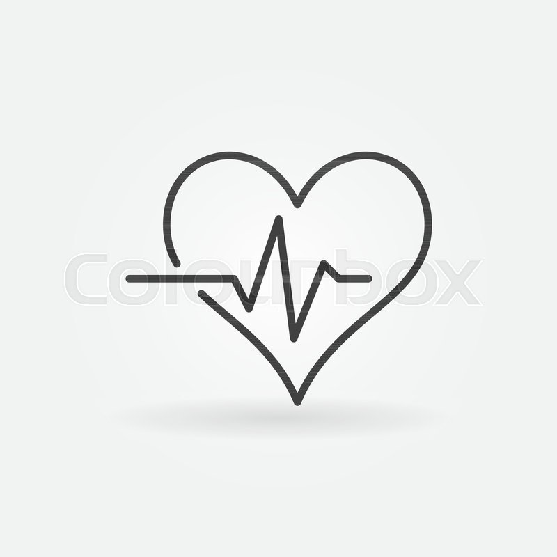 800x800 Heart Pulse Vector Icon Or Logo Stock Vector Colourbox