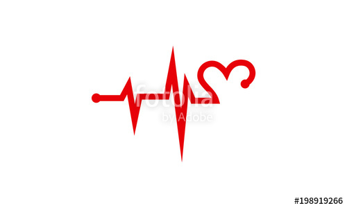 500x300 Simple Heartbeat Pulse Vector, Pulse Logo Designs Template Stock