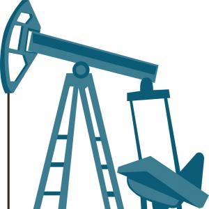300x300 Photostock Vector Cartoon Sketch Field Pumpjack Colored Oil Well