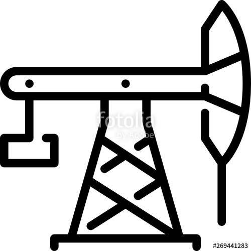 500x500 Oil Pump Jack Energy Icon Stock Image And Royalty Free Vector