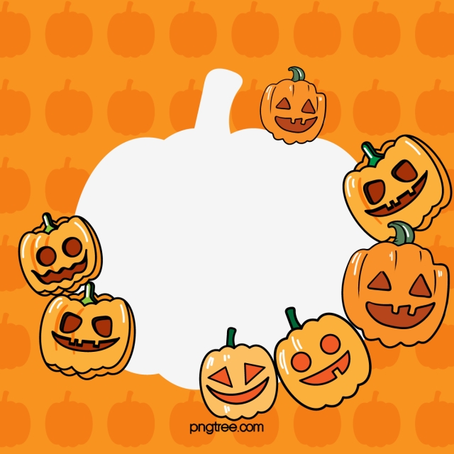 640x640 Halloween Pumpkin Cartoon Border, Halloween, Pumpkin, Cartoon Png
