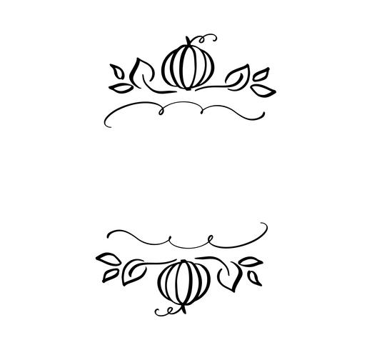 514x490 Autumn Vector Illustration Leaves And Pumpkin Border Frame