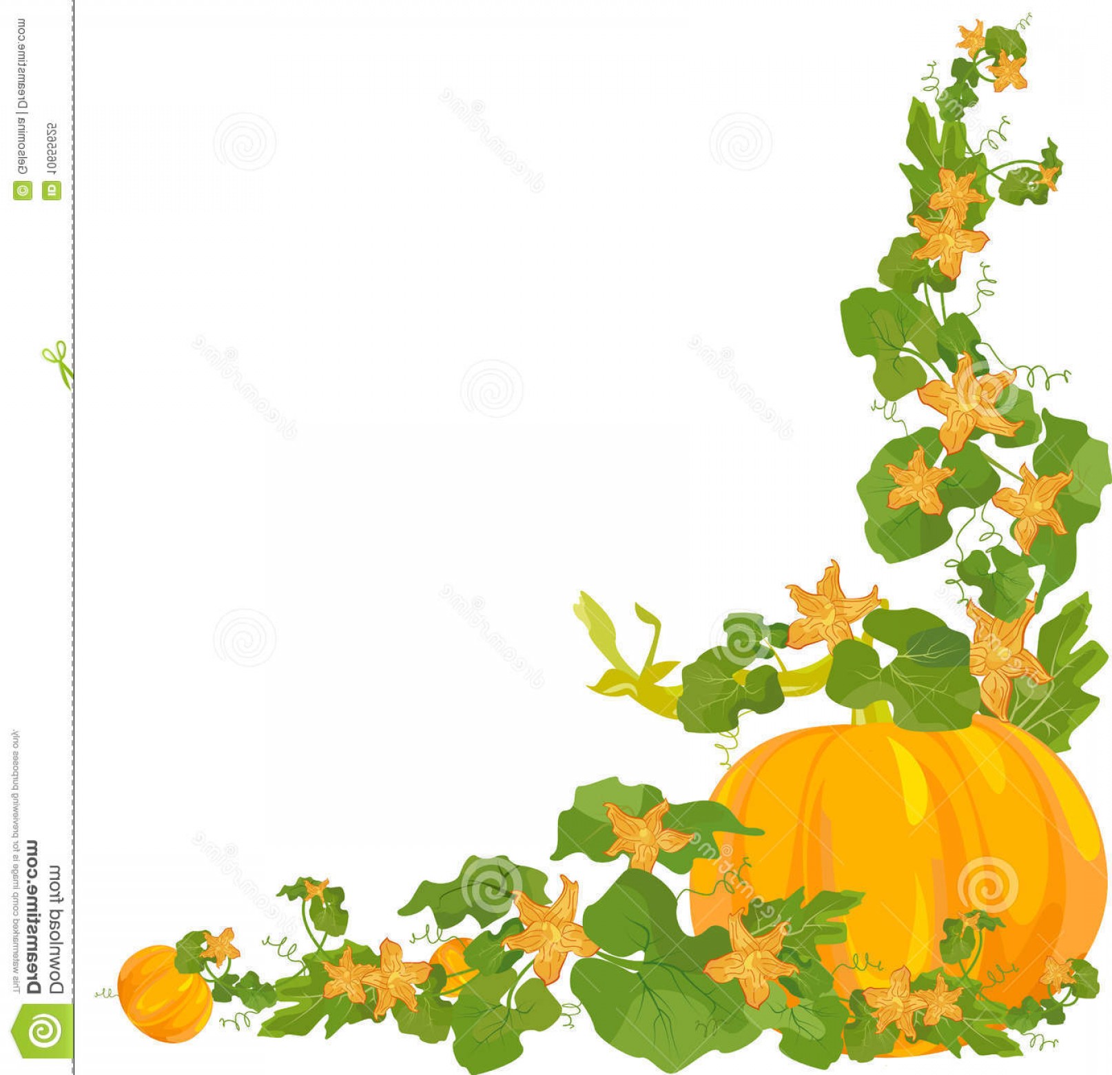 Pumpkin Border Vector at Vectorified.com | Collection of Pumpkin Border ...