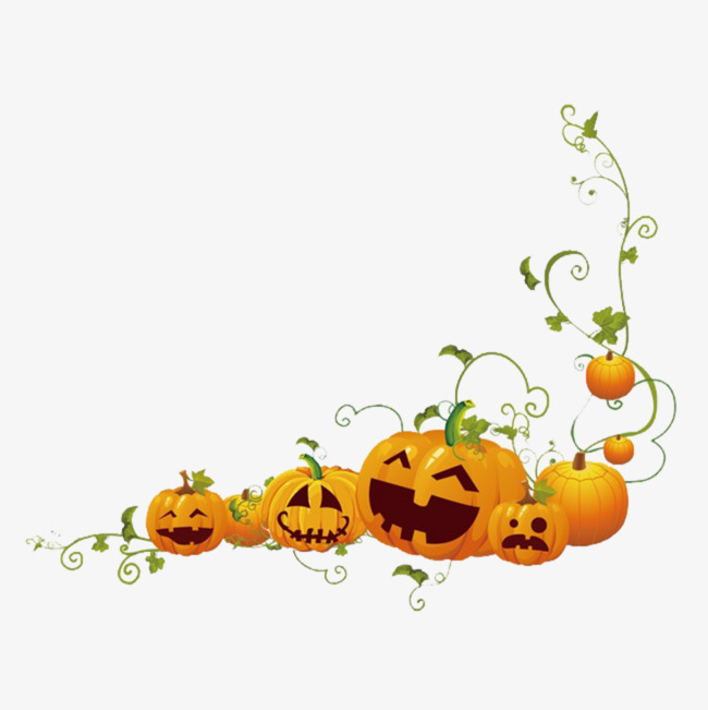 Pumpkin Border Vector At Collection Of Pumpkin Border