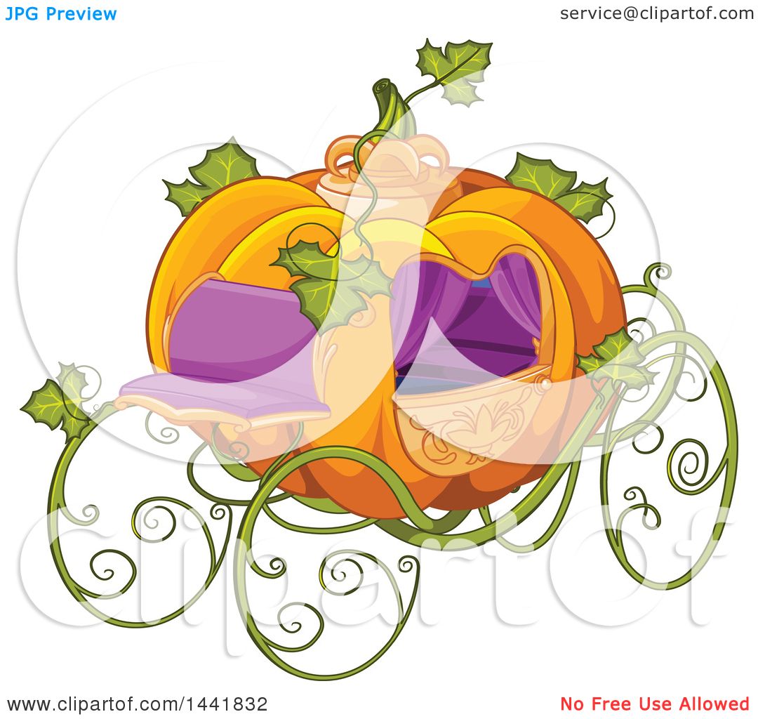 1080x1024 Clipart Of A Fantasy Pumpkin Cinderella Carriage