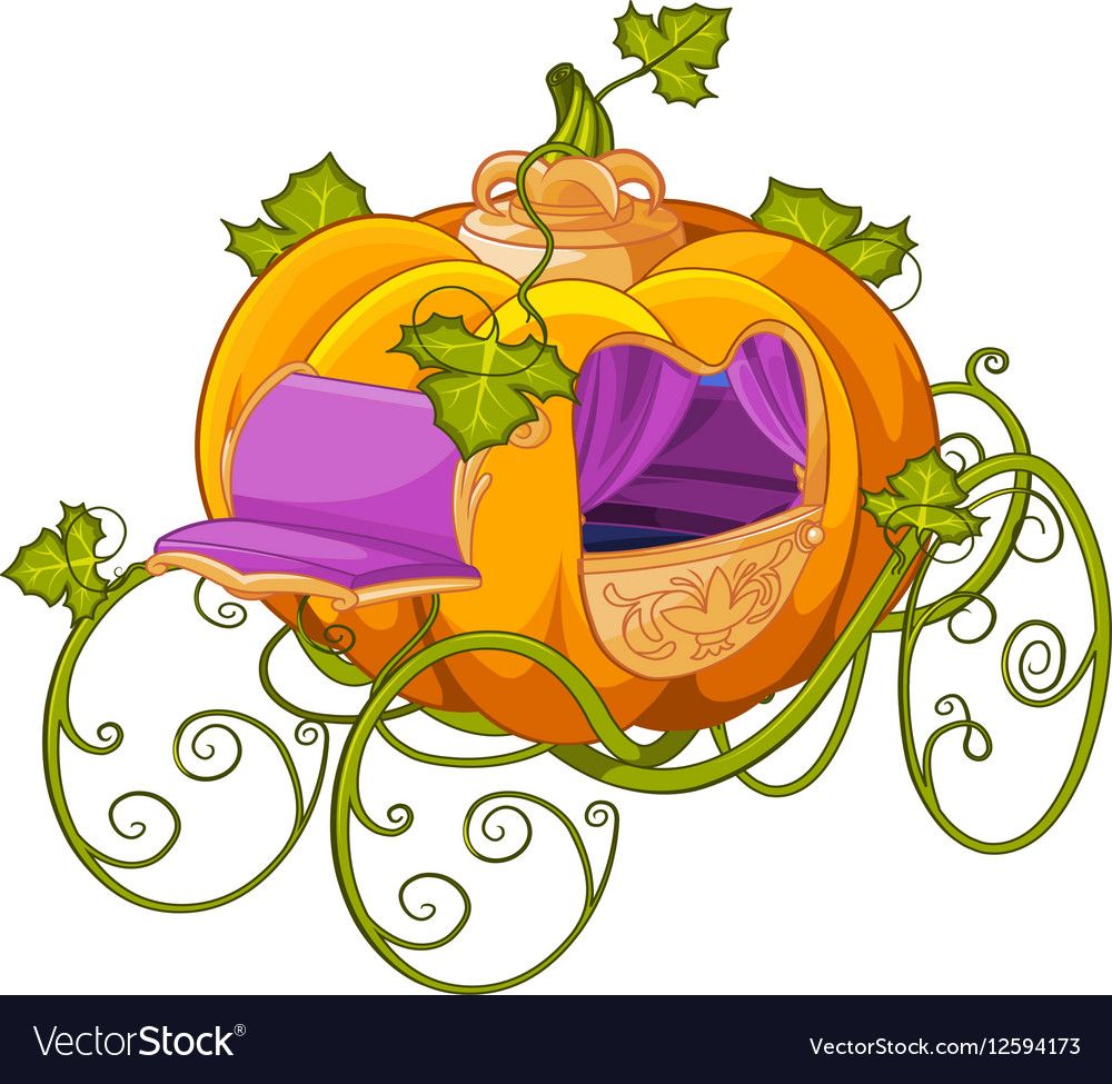 1000x975 Pumpkin Turn Into A Carriage For Cinderella Vector Image Free