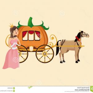 300x300 Stock Illustration Princess Pumpkin Carriage Horse Vector