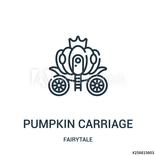 500x500 Pumpkin Carriage Icon Vector From Fairytale Collection Thin Line