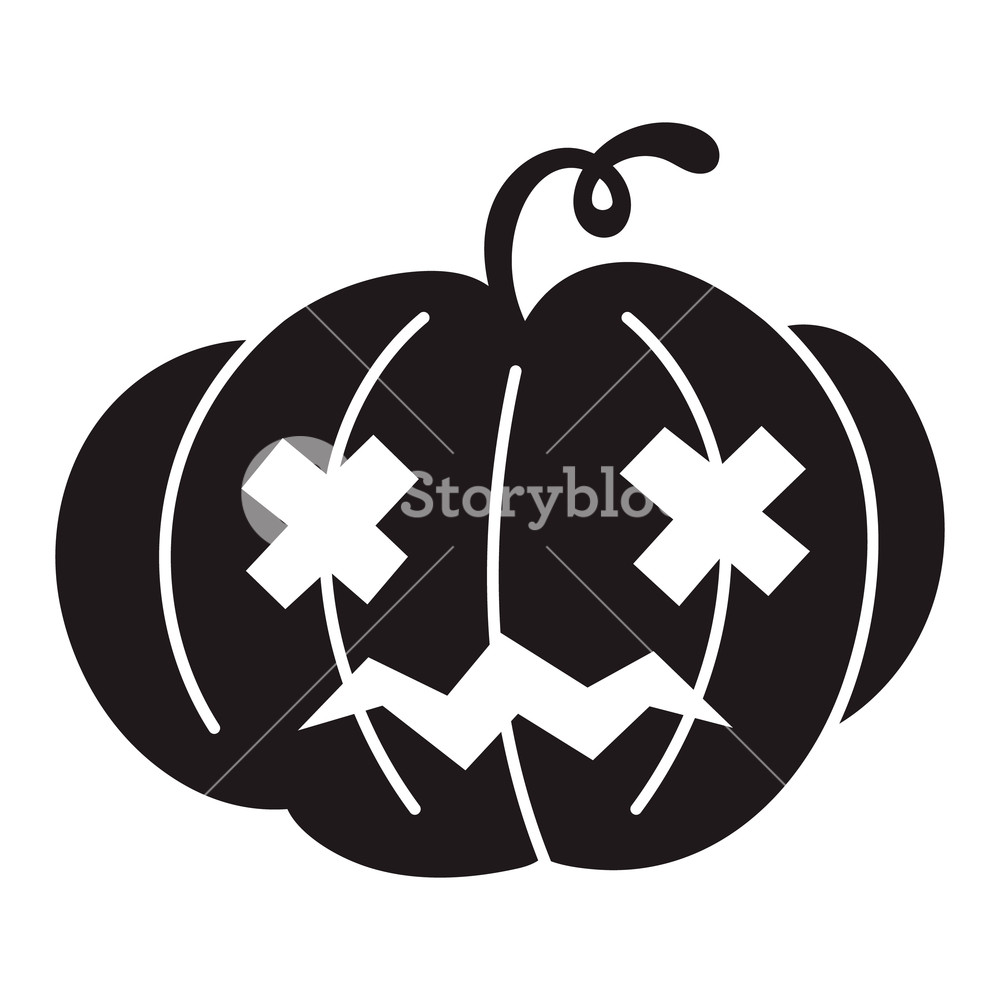 1000x1000 Halloween Pumpkn Simple Illustration Of Halloween Pumpkin