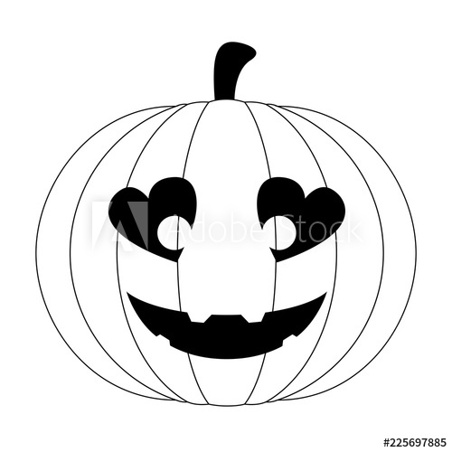 500x500 Isolated Cute Halloween Pumpkn Vector Illustration Design