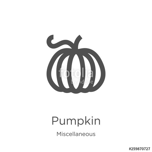 500x500 Pumpkn Vector From Miscellaneous Collection Thin Line