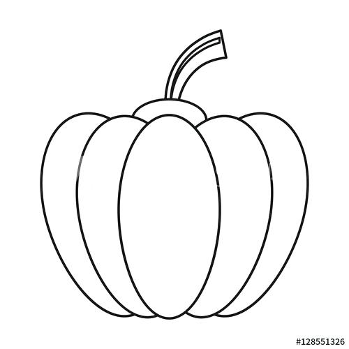 500x500 Outline Of Pumpkin Outline Pumpkin Harvest Bittersweet Vegetable