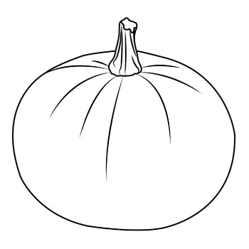 350x350 Pumpkin Photo, Vector, Black And White Outline
