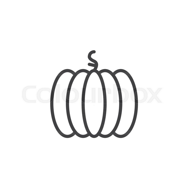 800x800 Pumpkin Outline Icon Linear Style Stock Vector Colourbox