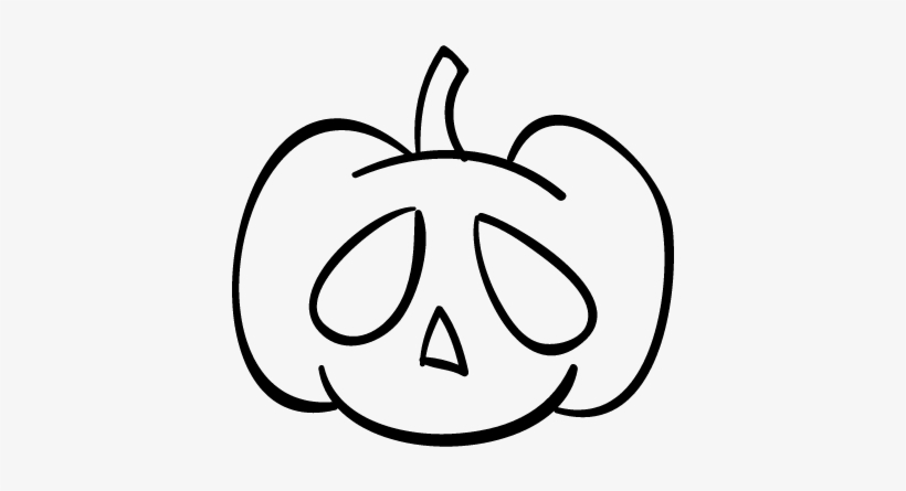 820x445 Halloween Pumpkin Head Outline Vector