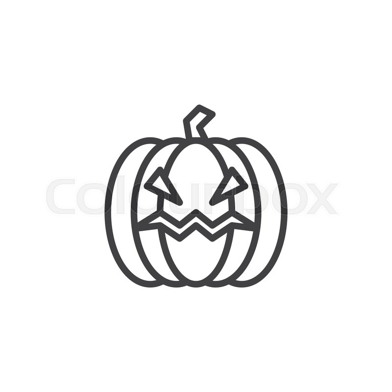 800x800 Halloween Pumpkin Outline Clipart