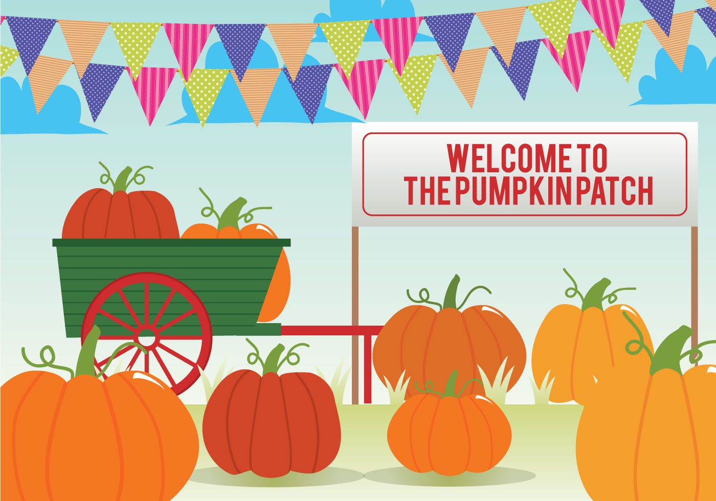 1400x980 Pumpkin Patch Free Vector Art