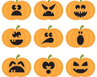 340x270 Halloween Pumpkins Digital Clipart Halloween Clipart Pumpkins
