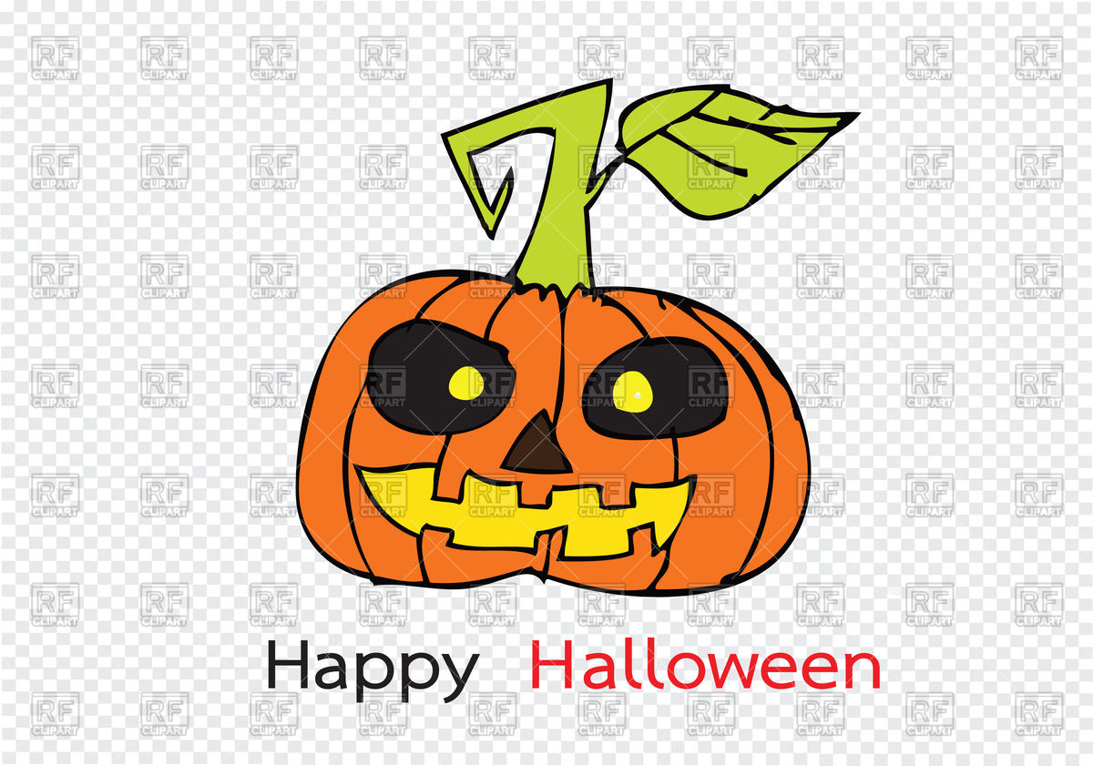 1200x841 Halloween Card With Pumpkin Vector Image Of Holiday Tumdee