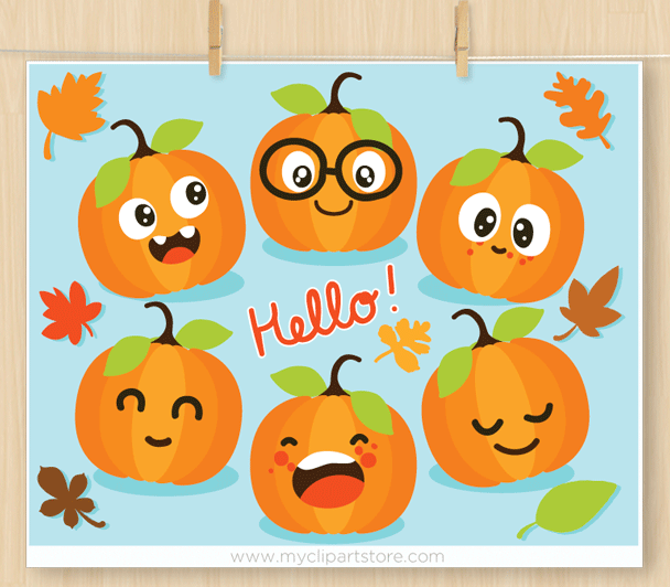 608x532 Cute Pumpkins