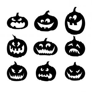 300x300 Silhouettes Of Halloween Pumpkin Vector Newwaysys