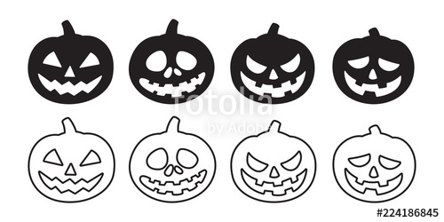 500x250 Pumpkin Vector Halloween Icon Logo Ghost Character Cartoon