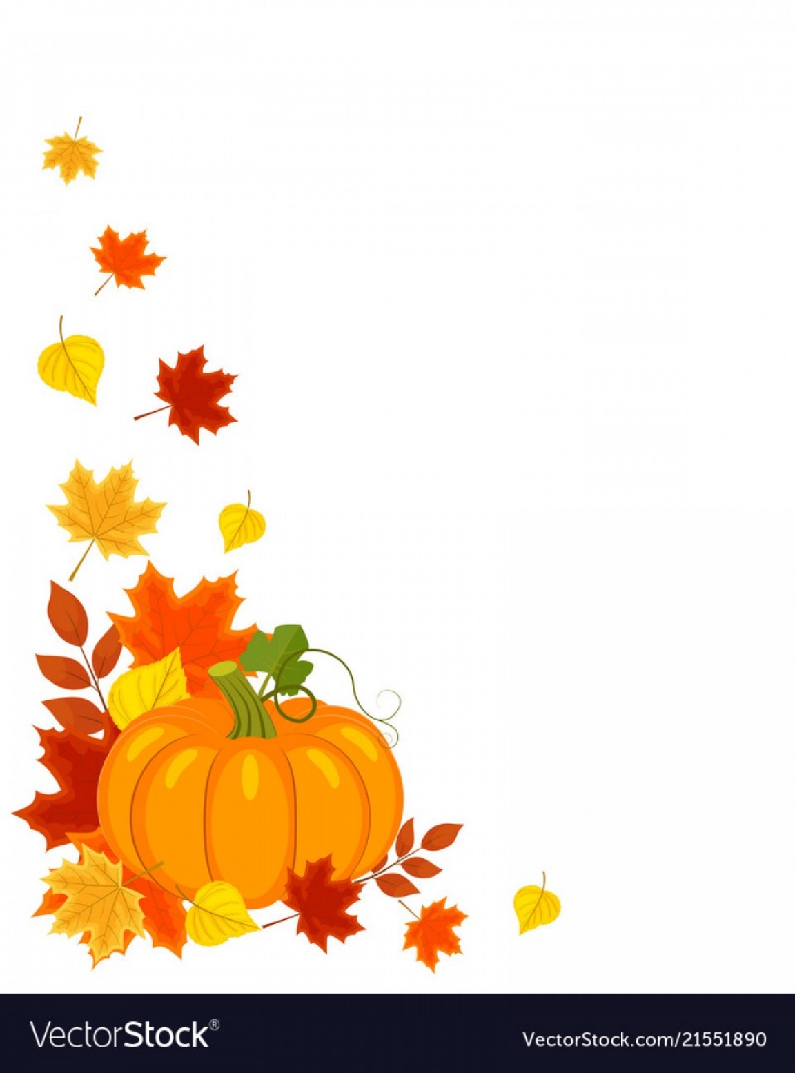 1152x1555 Background With Autumn Leaves Pumpkin Vector Newwaysys