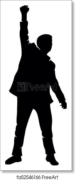 244x580 Free Art Print Of Air Punch Vector Illustration On A Man Punch