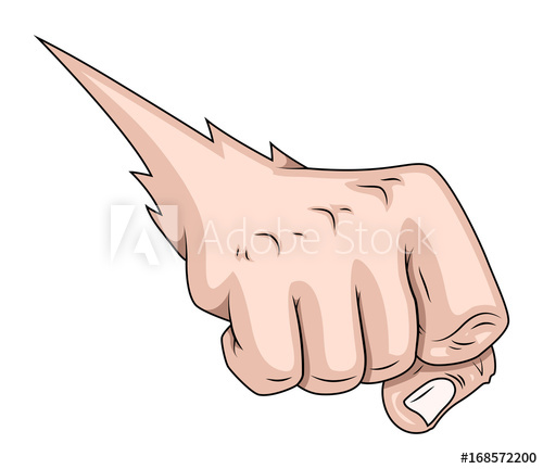 500x432 Human Hand Punch Vector Graphic