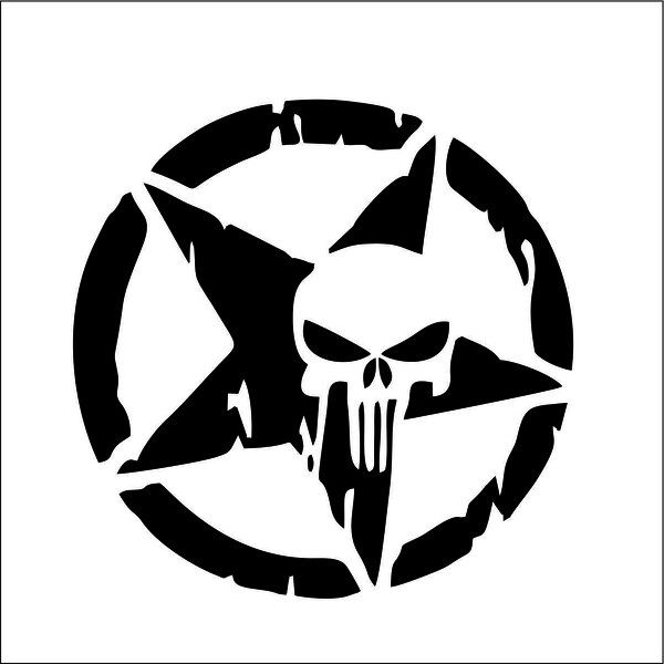 600x600 Punisher Skull In Star