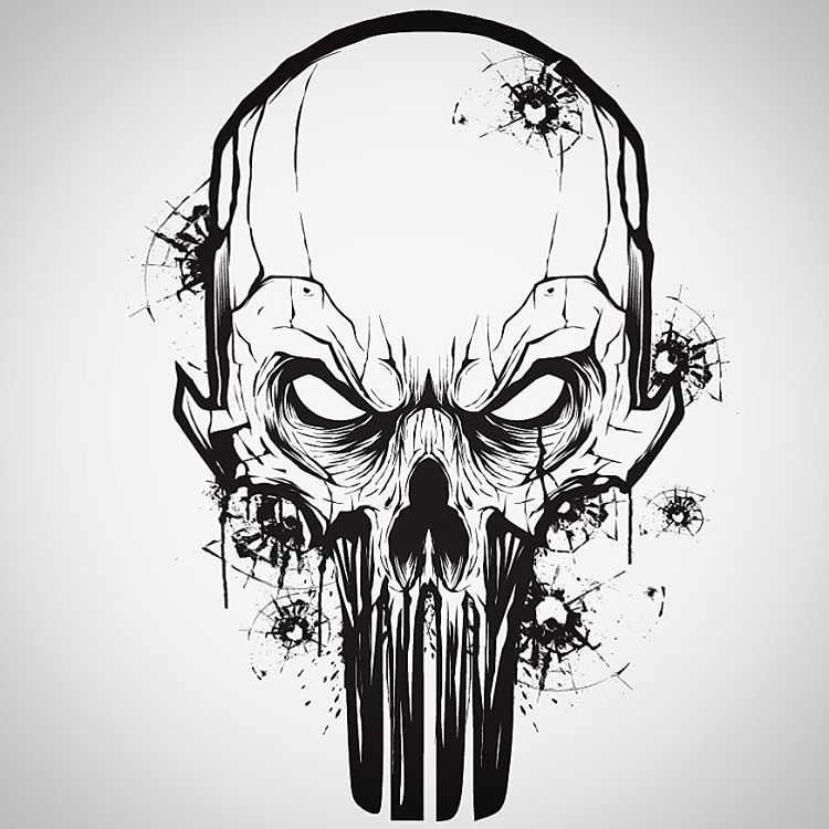 750x750 Punisher Skull Vector Gallery