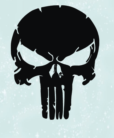 389x470 Diy! Punisher Skull Decal, Skull Stencil