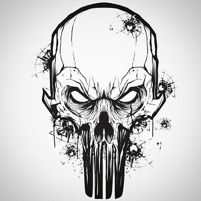 Punisher Skull Logo Vector at Vectorified.com | Collection of Punisher