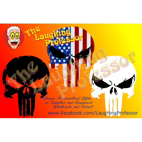 500x500 Punisher Skull, Vector Artwork Zip Download File