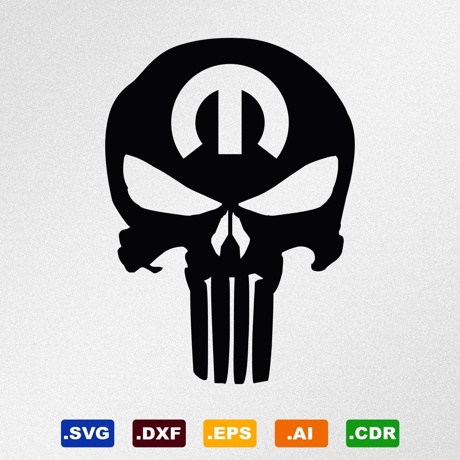 1500x1500 Punisher Skull Mopar Dxf Cdr Vector For Etsy