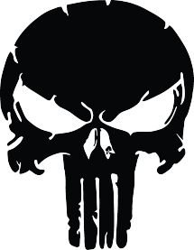 215x277 Punisher Skull Vector Image