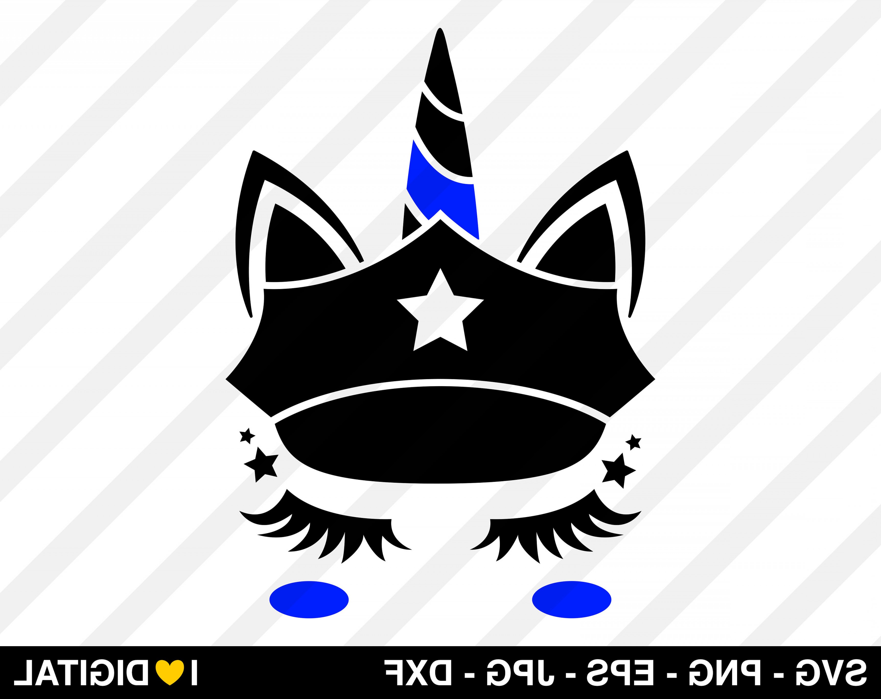 3600x2858 Unicorn Vector Thin Blue Line Soidergi