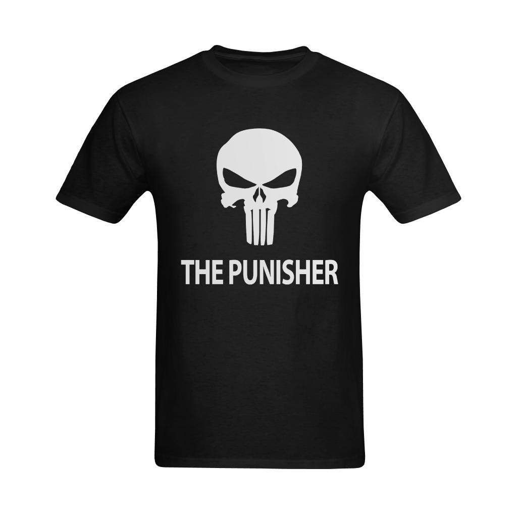 1024x1024 Welvga Men's Marvel The Punisher Vector Logo Fashionable Tee