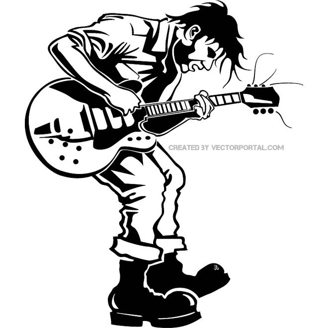 660x660 Punk Guitarist Free Vector