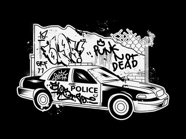 600x450 Punk Not Police Vector T Shirt Design