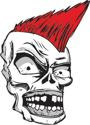 350x487 Punk Skull Free Vector In Encapsulated Postscript
