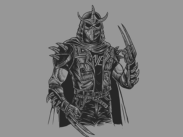 600x450 Shredder Punk Vector T Shirt Design