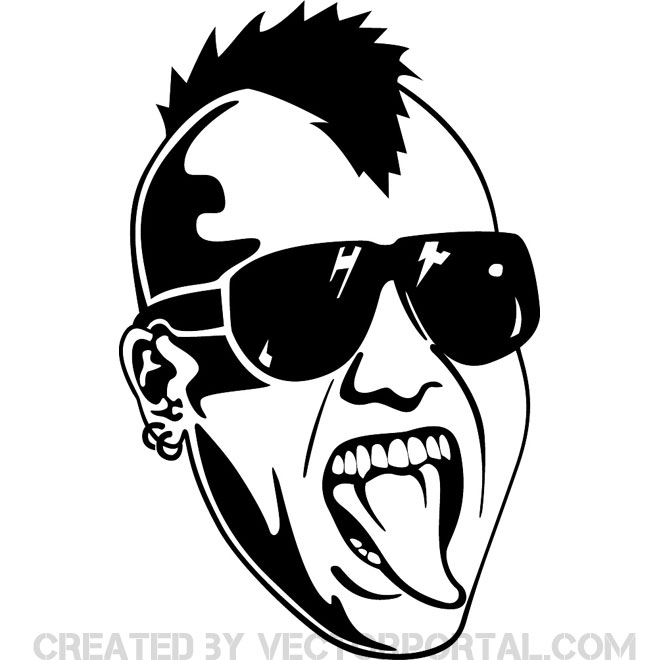 660x660 Punk Face Free Vector Free Vectors Ui Download