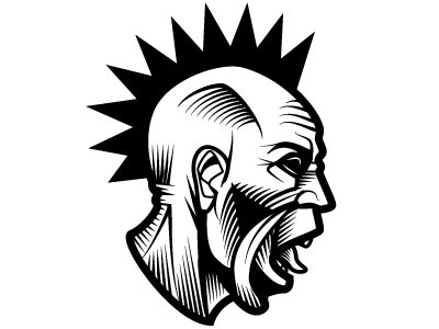 400x300 Punk Face Vector