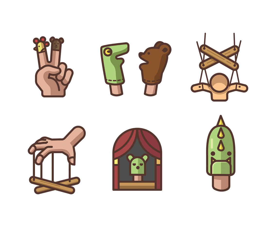 1136x936 Puppet Vector In Thick Line Vector Art Graphics