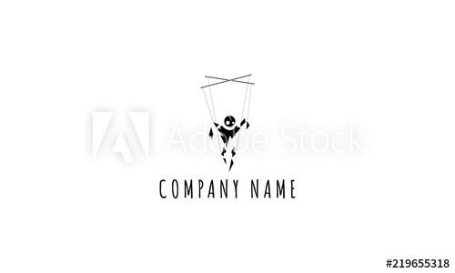 500x300 Black Puppet Vector Logo Image