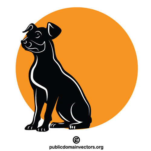500x500 Puppy Vector Silhouette